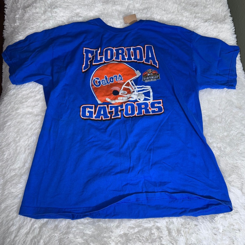 Florida Gators 2007 BCS National Championship‎ T-Shirt Mens XL Blue Delta Tag